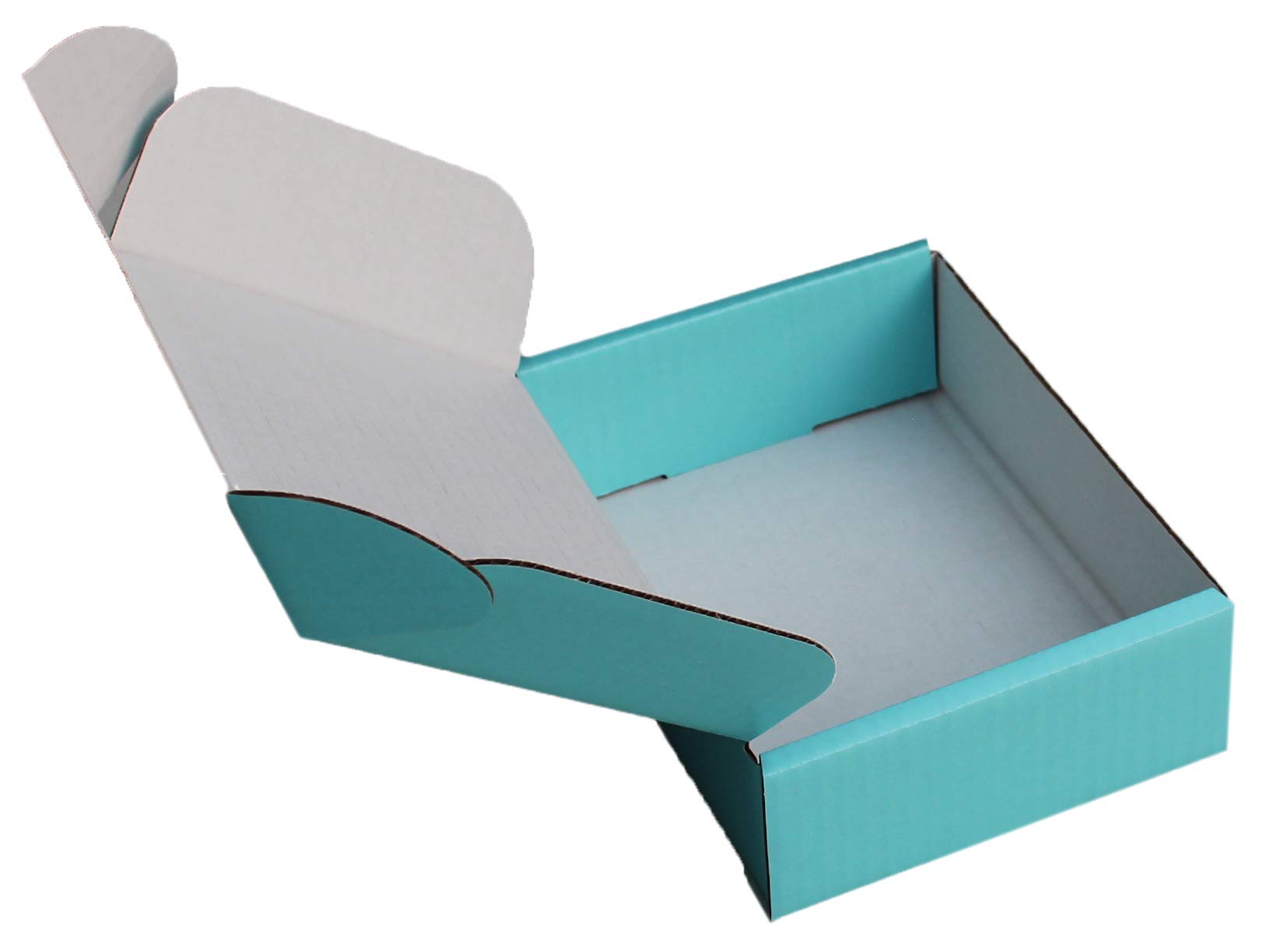 PINK BLACK BLUE RED WHITE BROWN CARDBOARD SMALL PARCEL BOXES SHIPPING MAILING GIFT STORAGE (12" x 9" x 4", LIGHT BLUE, 100)