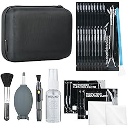 Lente Aps C En Full Frame DSLR Kit de Limpieza para cámara con 10 sensores APS-C, Limpiador de sensores, Filtro de Aire, lápiz de Lente, Cepillo Suave, 2 paños pequeños y 2 Grandes de Microfibra y Funda de Transporte