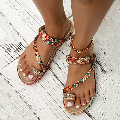 Sandales plates femme confortables à sangle élastique pour marcher sans douleur - 2