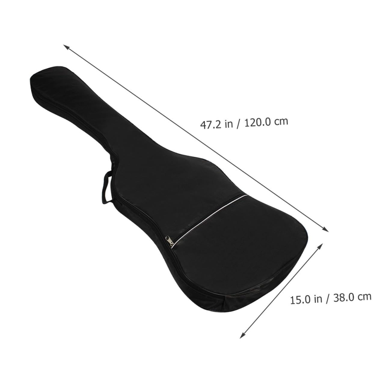 ERINGOGO Borsa per Basso Elettrico Oxford Nera con Imbottitura | Cinghia Regolabile, Manici Integrati, Tasche Extra, Design Semplice Unisex