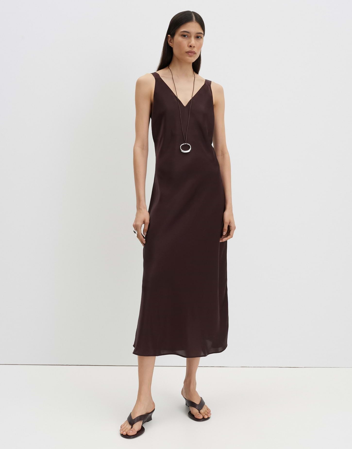someday Damen Midikleid | Schimmerndes Slip Dress in A-Linie