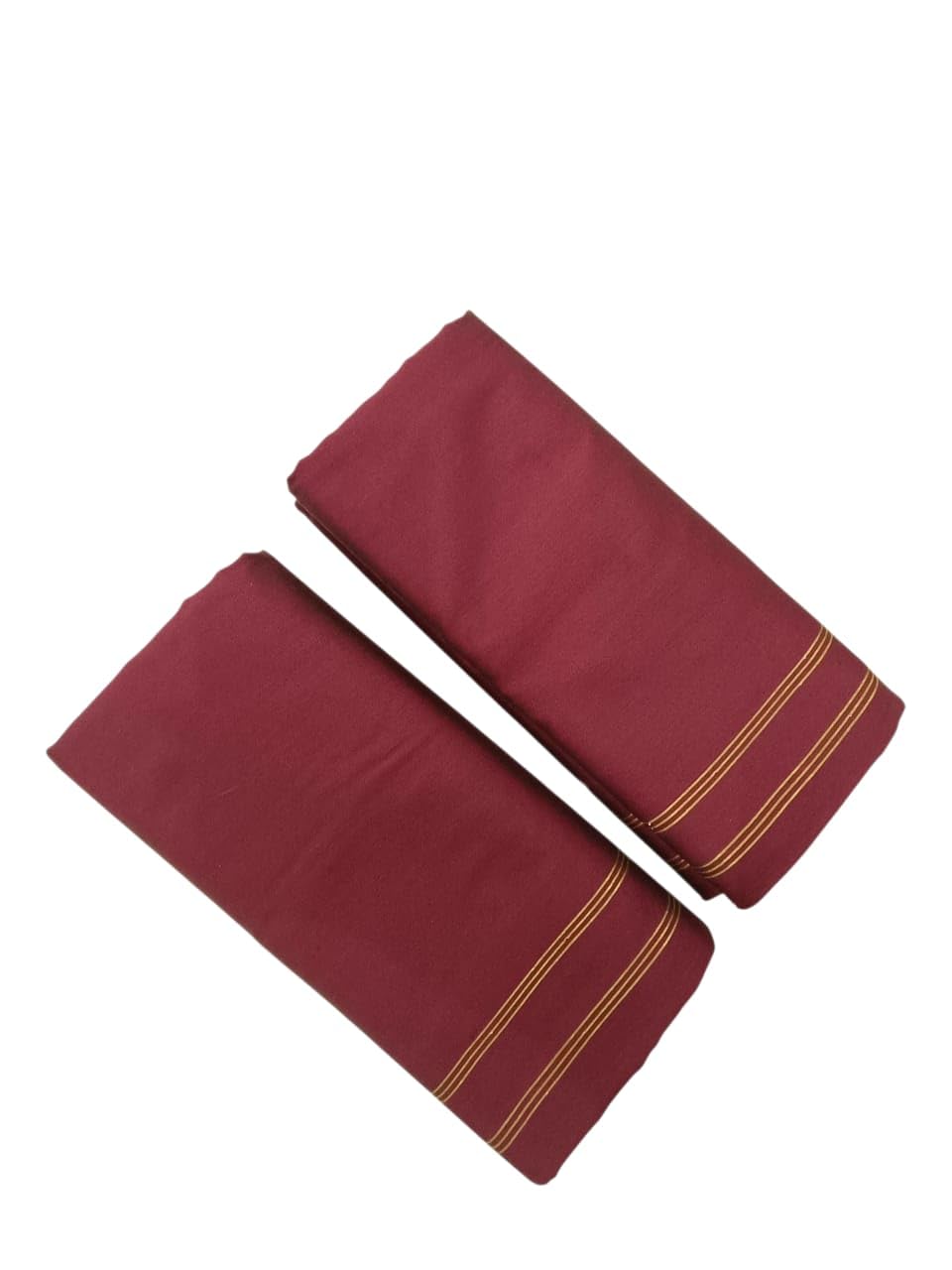 Assomiya Plain Mekhala Chador, Maroon, Litchi Silk, Traditional Assamese Attire Set, Uka Jura-picture-12