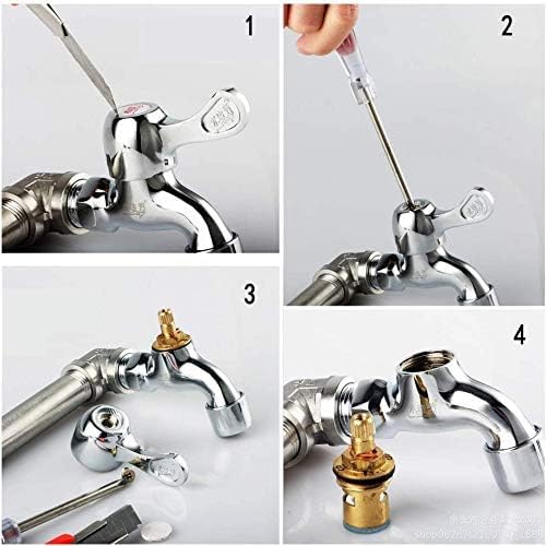 2Pcs Replacement Brass Ceramic Disc Tap Valve Insert Gland Cartridge 1/4 Turn 20 Spline, for Kitchen Bathroom Tap Valve,Solid Brass Ceramic - Image 4