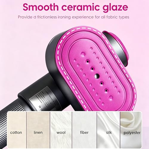 Image of 2 in 1 Travel Steamer Iron for Clothes,1200W Portable Handheld steamer for clothes, One-Button Switch, Fast Heat-Up, Quick Wrinkle Removal, Dry & Steam Ironing,110V(Black)