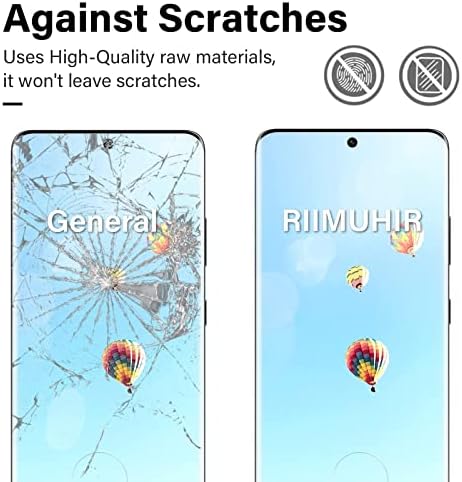 RIIMUHIR Screen Protector Samsung Galaxy S21 Ultra, Tempered Glass Screen Protector, Anti Fingerprint, 9H Hardness, HD Clear Film, 2 Pack Screen Protector + 2 Pack Camera Lens Protector