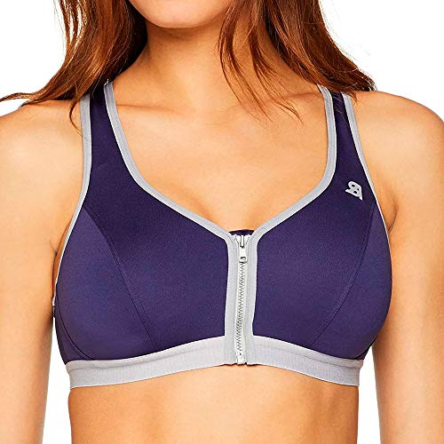 Shock Absorber Active Zipped Plunge Sujetador Deportivo, Azul (Bleu D'été 0a7), 90B para Mujer