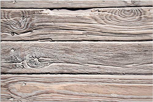 Fußmatte für innen als waschbare Motiv Tür-Matte - 40x60 cm Fußabtreter Vintage Holz Landhaus...