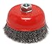 Forney 72754 5-Inch by 5/8-11 Crimped Cup Brush .014 Carbon Steel