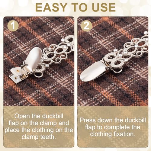 Image of Joez Wonderful Dress Clips Back Cinch, Vintage Waist Cincher Clip, Hat Dress Shirt Shawl Cardigan Clips for Women