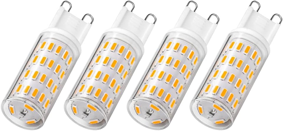 G9 LED Light Bulb Natural White Dimmable 12V 24V AC/DC 5W 63LED 4014SMD for Cabinet Lighting, Bedside Lamps,RV,Camper,Marine - Pack of 4