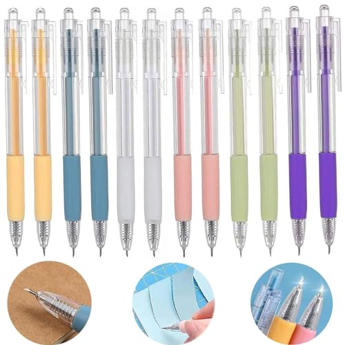 12pcs Artesanía Cuchillo, Artesanal Manual, Herramienta de Corte Arte Cuchillos, Tallar Pluma, Cortador Precisión DIY Trabajo, Cuchillos de Arte, DIY Trabajo Arte MultipropóSito BolíGrafo Cuchillos