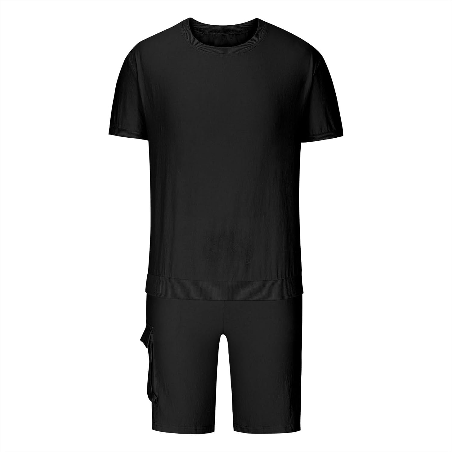 Summer 2 Piece Outfits for Men Casual Crewneck Short Sleeve T Shirt and Shorts Sets Athletic Workout Gym Tracksuits