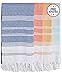 SET of 4 - Turkish Cotton Bath BeacSET of 4 - 100% Turkish Cotton Beach and Bath Towel Set, Hammam Peshtemal Blanket, Compact Travel Towel, Oversized Quick Dry Sand Free, Made in Turkey, Prewashed, 71x36