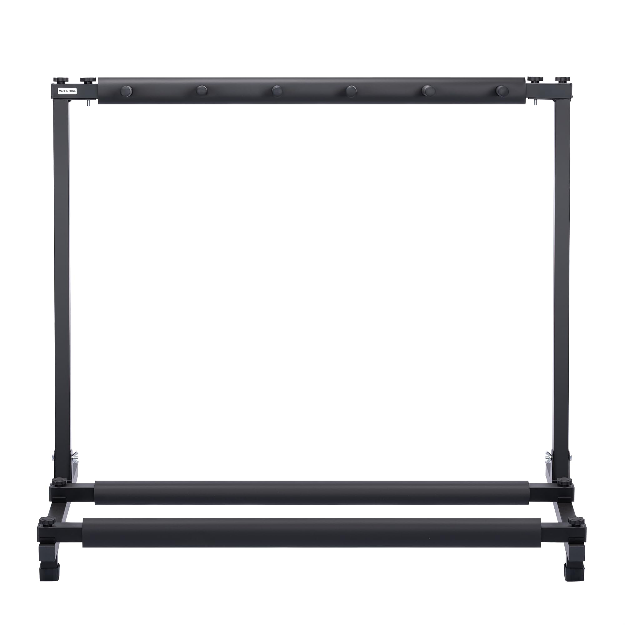 Soporte Guitarra de suelo para 5 instrumentos | Rack plegable universal para guitarra eléctrica, acústica o bajo | Estructura metálica resistente con protección de espuma y montaje sin herramientas