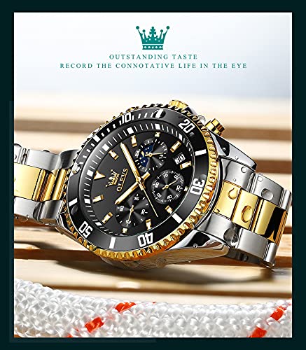 OLEVS Watches Waterproof Leather Watch Quartz Watches with Day Date,Gifts3