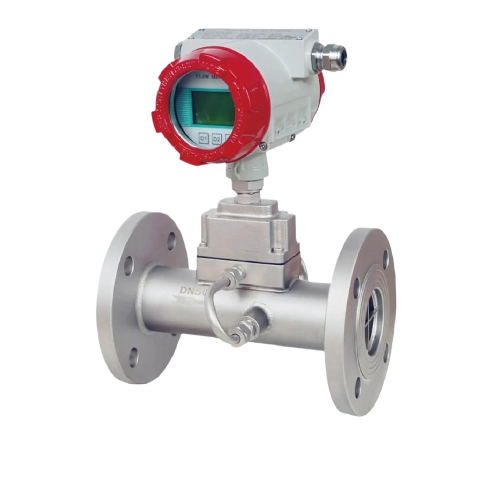 JVDDI Flow Meter Natural Gas Biogas Digital Stainless Steel DN80 DN100 High Accuracy(DN80)