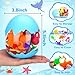 Toddler Suction Cup Bath Toys, Ocean Animal Bath Water Toys for Kids Ages 1-3 3-5 4-8 No Hole Mold Free Bathtub Car Window Toys Travel Trip Essentials for 3 4 5 Year Old Boy Girl Birthday Gift