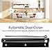 Door Closer, Aluminum Adjust Strength Automatic Door Closer Spring Fireproof Door Hinge Buffer Tool for Home Office
