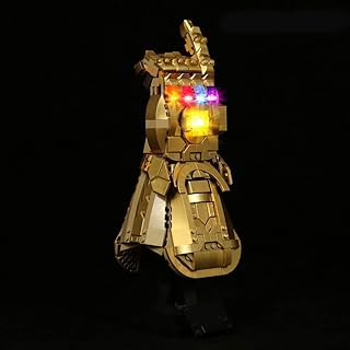 LED Light Kit for Lego 76191 Infinity Gauntlet, USB Connecting Lighting Set Compatible with Lego 76191 (Lights Only, No Lego Models) (Classic)