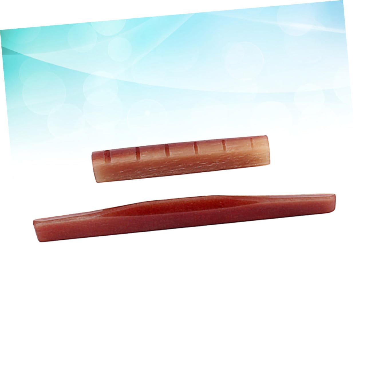ULDIGI Gl903 Camel Bone Guitar Bridge Saddle Nut 2pcs Set for Folk Classical Electric Guitar Dark Red