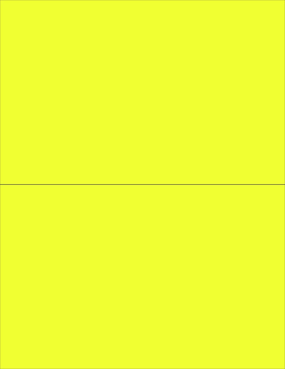 NextDayLabels - 8-1/2 x 11 Neon Color High Light Fluorescent Labels for Laser & Inkjet Printer (Yellow Fluorescent, 8-1/2" x 5-1/2" - 2 Per Page | 50