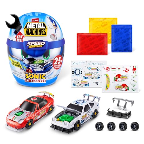 Metal Machines Speed Heroes by Zuru, arma y corre tu auto Sonic miniatura 2