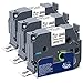 Produktbild 3x XemaX Kompatibel Extra-Stark Schriftband Ersatz für Brother P-touch Bänder TZe-S241 18mm Starker Klebstoff Etikettenband für Brother P-touch D400 P710BT E550 E550WVP P700 D600VP, Schwarz auf Weiß