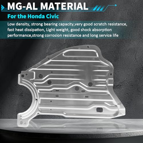 Image of Engine Splash Shield Guard Under Car Shield Cover Board Compatible with Honda Accord 2018 2019 2020 Replace 74116TVAA00 74116-TVA-A00