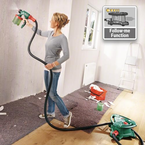 Image of Bosch Paint Spray System PFS 5000 E (1200 W, 2 x Paint Containers 1000 ml, Nozzles for Wall Paints, Varnish Paints, Glazes, in Box) - Amazon Edition