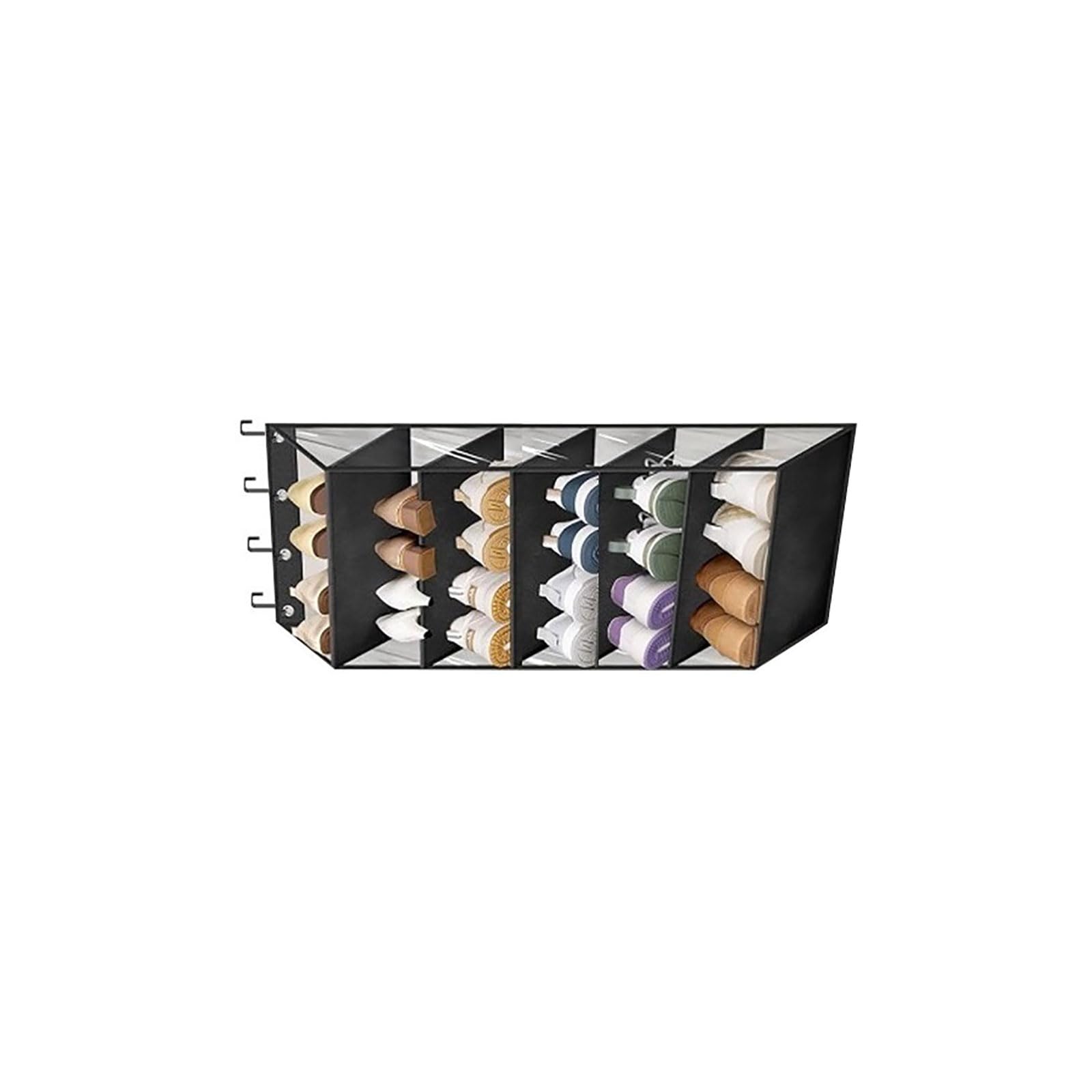 Tsophreniq 10 Section Vertical Hanging Shoe Cabinet Perfect for Storing Scarves Gloves Socks and Small Belongings Home Products Planner