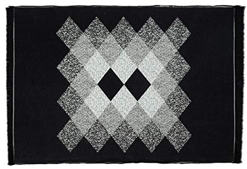 Image of Abstract Modern Carpet (Black , Velvet, 5 cm x 7 cm)