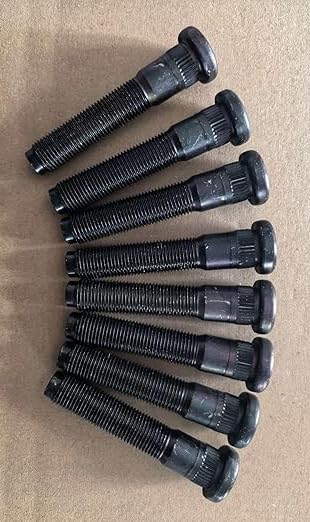 8pcs 9/16"-18 Rear Serrated Wheel Lug Studs 610-383 0.646 Knurl 3.13 in. UHL Replacement for 1994-2008 Dodge Ram 3500 DRW & Ram 4000