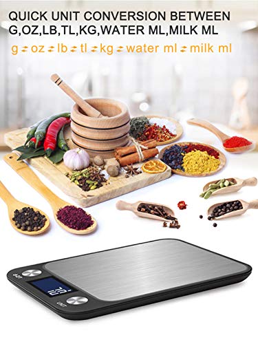 Farsaw 1g bis 10 Kg Touch Control Digitale Küchenwaage, USB Aufladen, leuchtende LCD-Anzeige, Hochpräzise Elektronische… – Bild 3