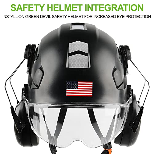 Image of GREEN DEVIL Safety Helmet Hard Hat Adjustable Lightweight Vented ABS Work Helmet 6-Point Suspension ANSI Z89.1 Approved Ideal for Industrial & Construction