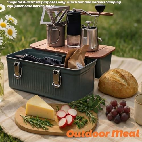 Mesa de Madera Acellegic TUR2739 Compatible con Lunch Box 10qt Portátil para Camping y Picnic (7.3 x 13.6 x 0.4 Pulgadas) miniatura 2