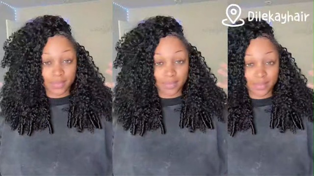 Human Crochet Hair 16 Inch Burmese Curly 180g Pre-Separated Feather Crochet Megalook Natural Burmese Curly Crochet Human Hair  main image 4