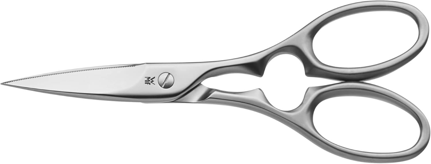 WMF Grand Gourmet 6-Piece Knife Block with Knife Set, Made in Germany, 4 Forged Knives, Scissors, Stainless Steel Block, Performance Cut