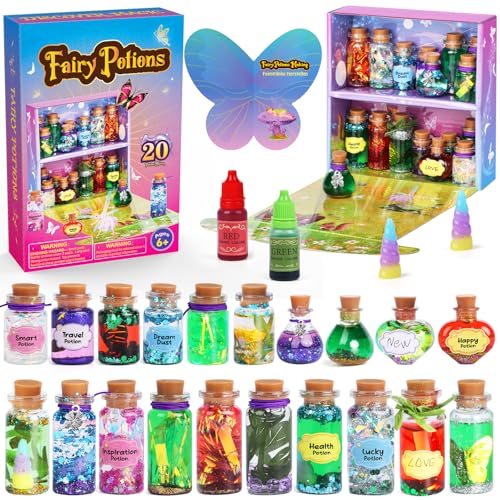 Kit de pociones de Hadas para niños, pociones de Polvo mágico de Mostof, Juguetes creativos de Regalo