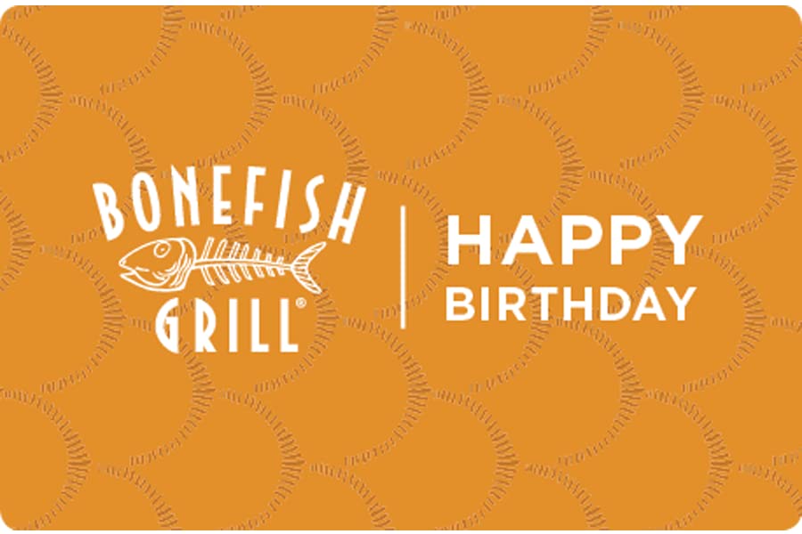 Bonefish Grill Restaurant Happy Birthday eGift Card Gift Cards