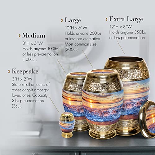Image of Hawaiian Sunset Cremation Urns for Human Ashes Adult Male Urns for Ashes