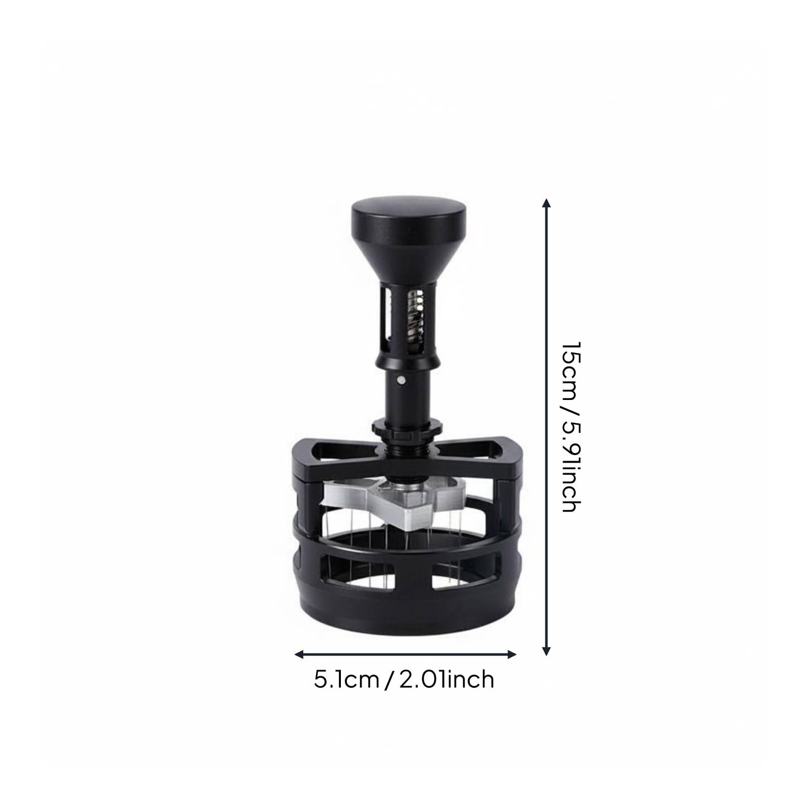 Sharplace Distribuidor de Café Espresso Accesorio Giratorio Prensador de Acero Inoxidable con Rodamiento Empotrado Altura Regulable Adecuado para Baristas Cocina Hogar, Negro, 51mm