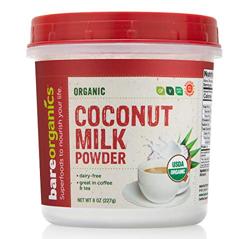 Bareorganics Coconut Milk Powder | Organic, Vegan, Non-GMO, Gluten-Free | Dairy Free, 8oz