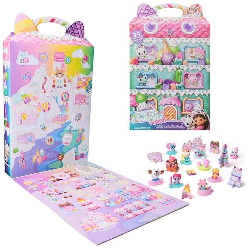 Gabbys Dollhouse: The Film Advent Calendar 2025 Cute Winter Surprise 24 Surprise Toys with Gabby Figure Cat Friends & Accessories for Children from 3 Years