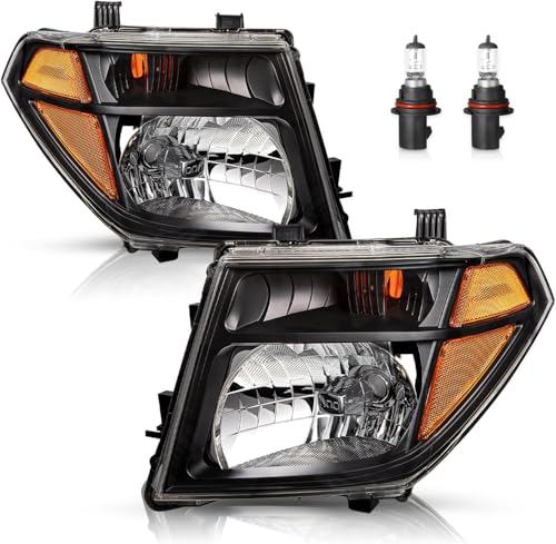 Vizotae Headlights for 2005-2008 Nissan Frontier/2005-2007 Nissan Pathfinder Halogen Headlamp Replacement High/Low Beam W/Bulb Driver&Passenger Side