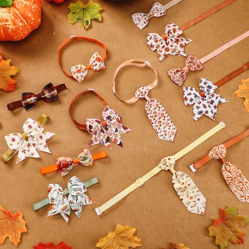 100 Corbatas para Perro Huhumy Set Otoño Mediano Grande miniatura 2