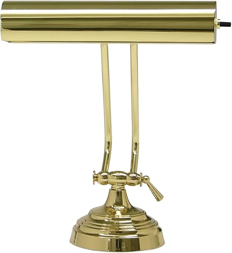 House of Troy AP10-21-61 Advent Collection - Lámpara portátil ajustable para pianoescritorio de 10-12 pulgadas, latón pulido