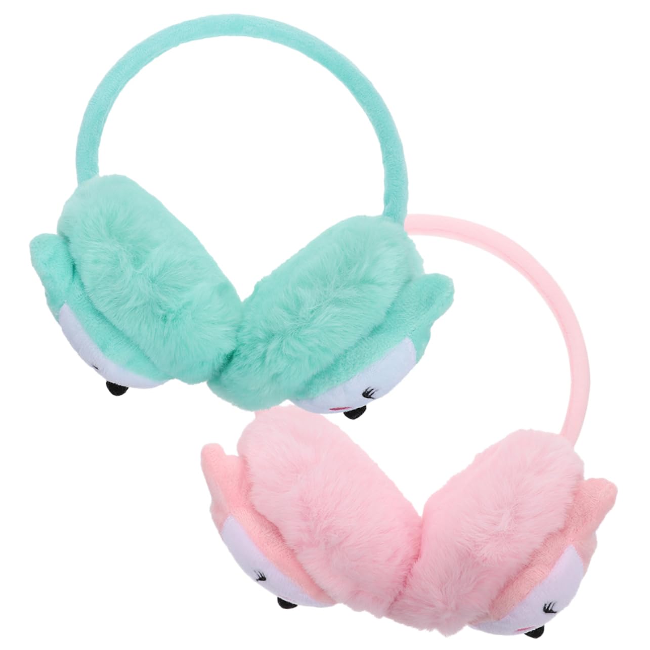 PartyKindom 2Pcs Warm Earmuffs Cute Fox Design Ear Covers for Boys Winter Ear Warmers for Outdoor Activities Comfortable Windproof for Cold Weather