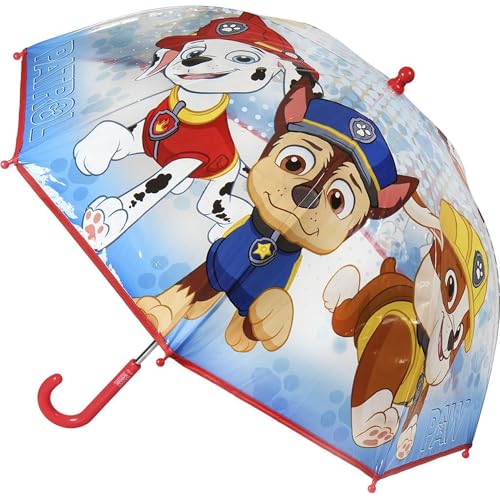 CERDÁ LIFE'S LITTLE MOMENTS Paw Patrol Regenschirm für Kinder mit buntem Design von Chase, Marshall und Skye – Windfester Kinderschirm mit sicherer Handöffnung und ergonomischem Griff