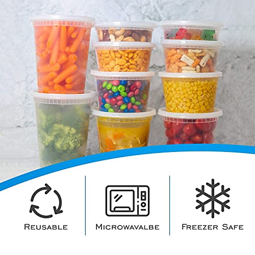 Edi [24 Oz, 25 Sets] Plastic Deli Food Storage Containers With Airtight Lids | Microwave-, Freezer-, Dishwasher-Safe | Bpa Free | Heavy-Duty | Meal Prep | Leakproof | Recyclable #TOP2