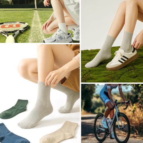 Image of Womens Cotton Anti-Pilling Quarter Crew Socks | Moisture-wicking, Odor-control, Lightweight, Office /gym, 7-pair, US 6-10